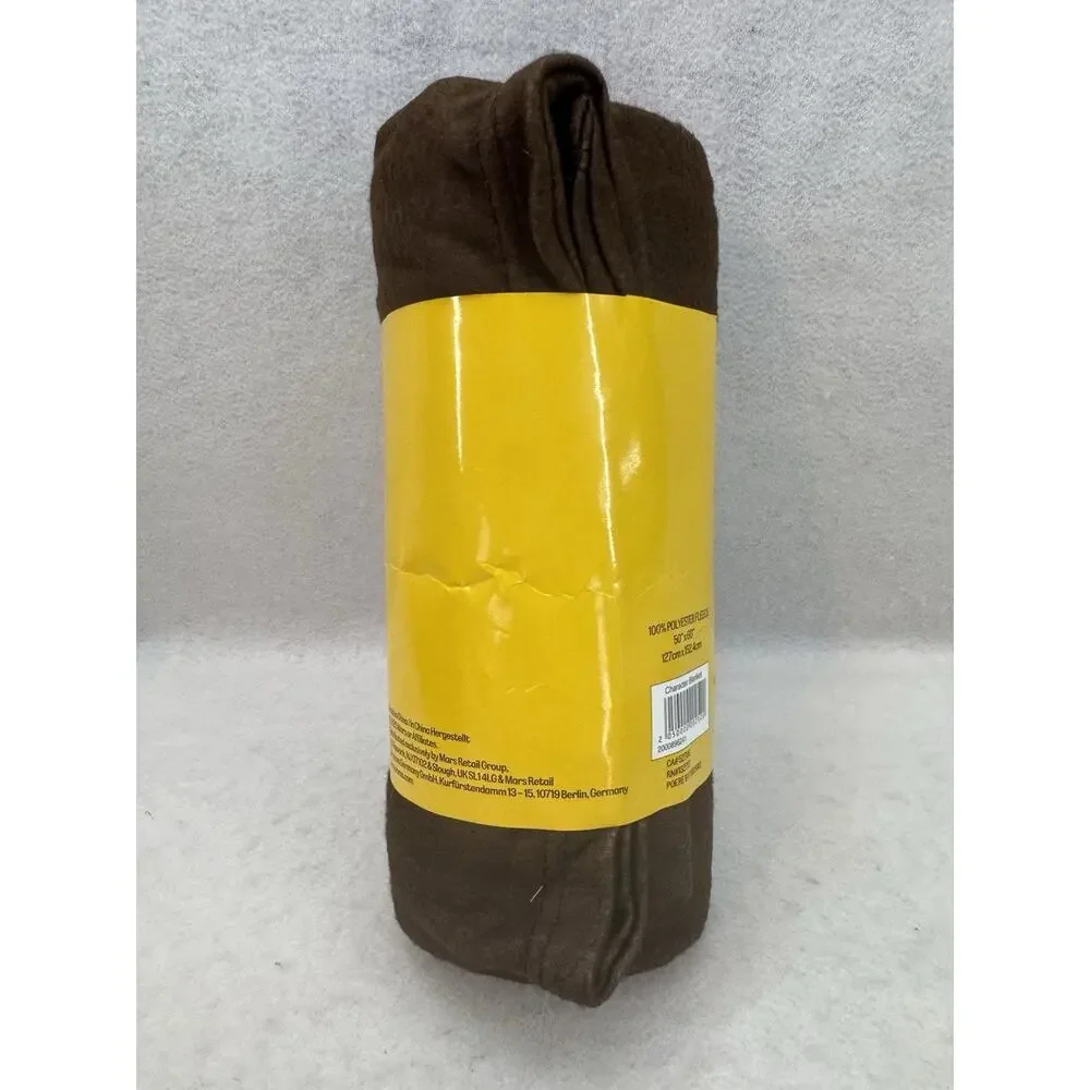Brand New M&M's Fleece Throw Blanket 50”x60” Brown